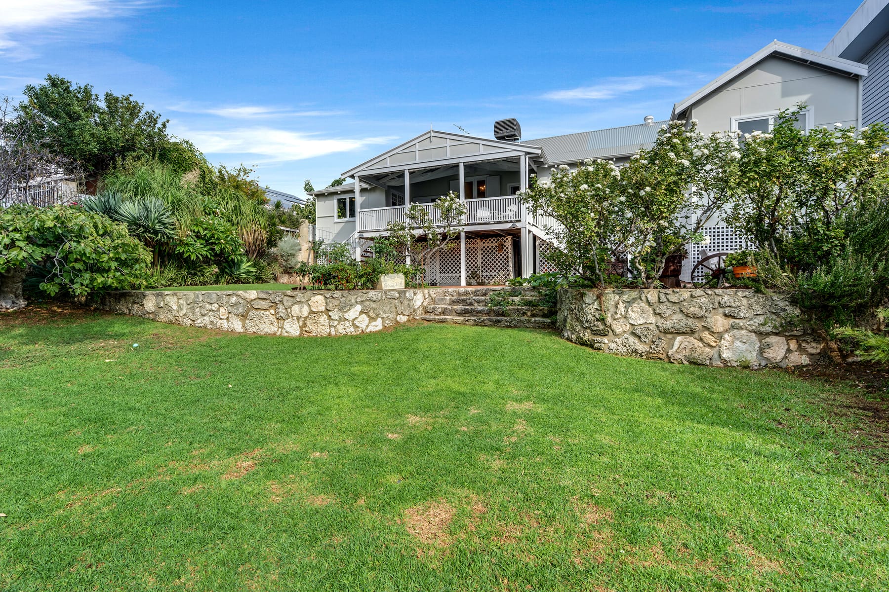Example professional photograph of a landscaped rear garden